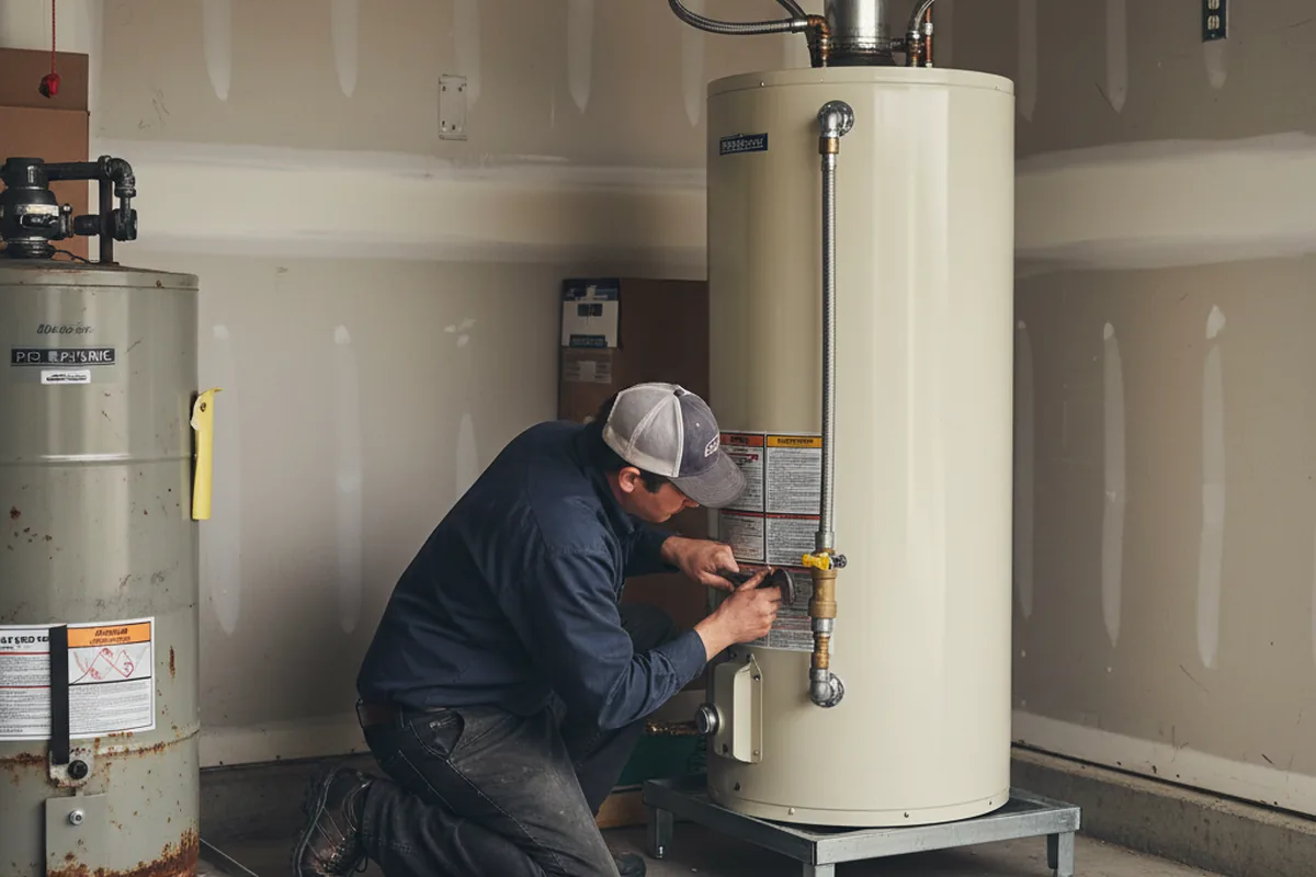 Water heater and shutoff valve replacement in Rineyville